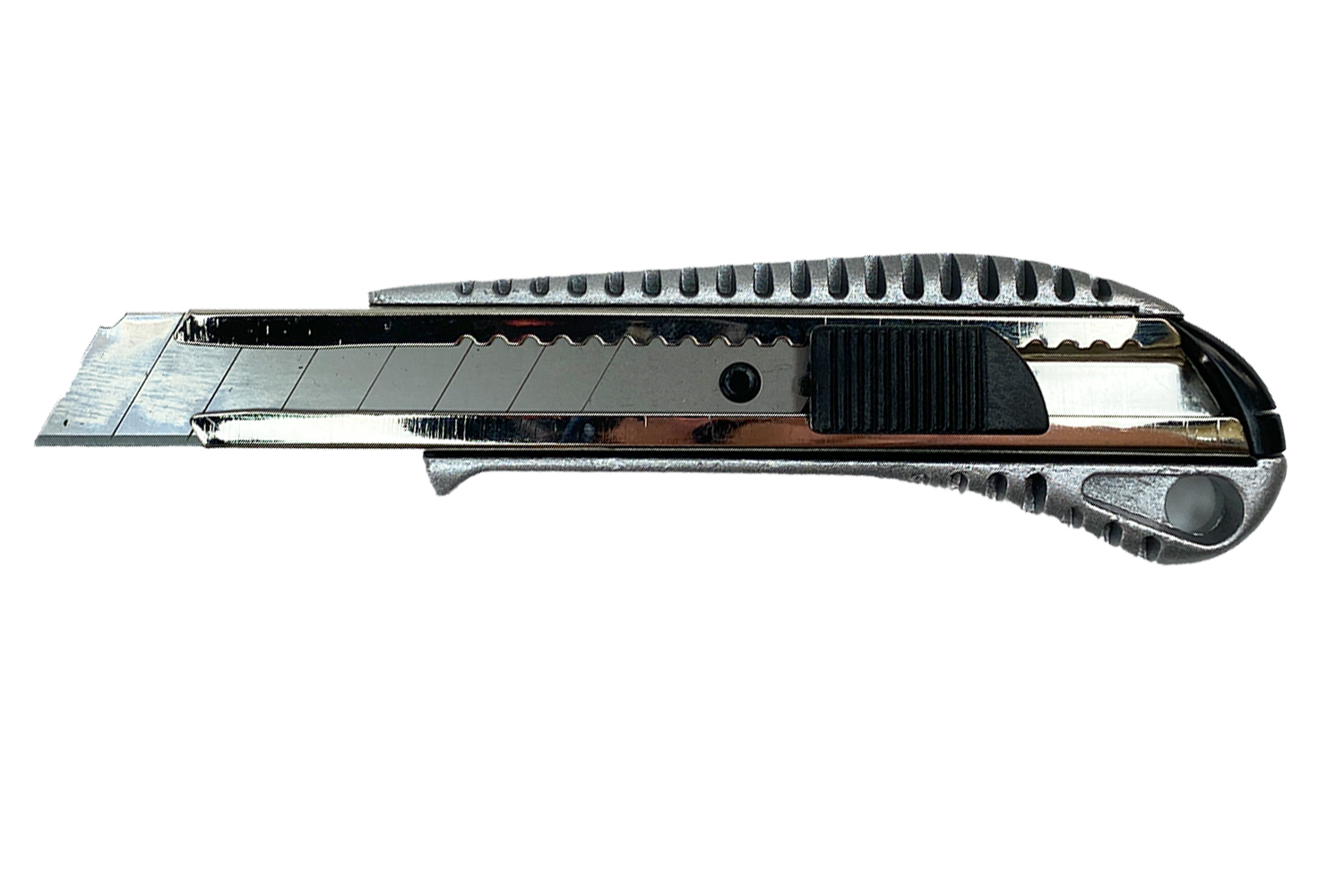 Нож 18 мм ПОЛИТЕХ "Люкс", метал. корпус с направ.